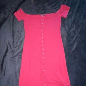 Off the shoulder button up dress size L
